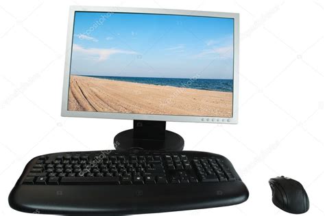 Computer Monitor Keyboard And Mouse — Stock Photo © Ksena32 4101042