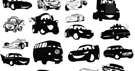 Digitalfil Disney Cars Svg Cut Files Silhouette Clipart Vinyl Files Vector Digital Svg File Svg