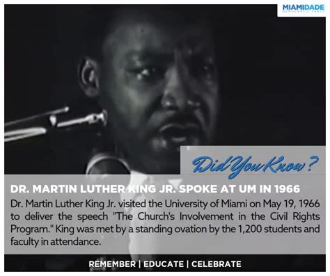 dr martin luther king jr made frequent visits to miami throughout the 1960s including to