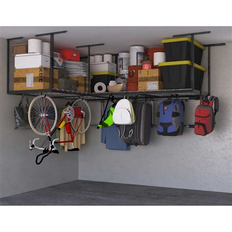 Saferacks Overhead Garage Storage Combo Kit Two 4 Ft X 8 Ft Racks