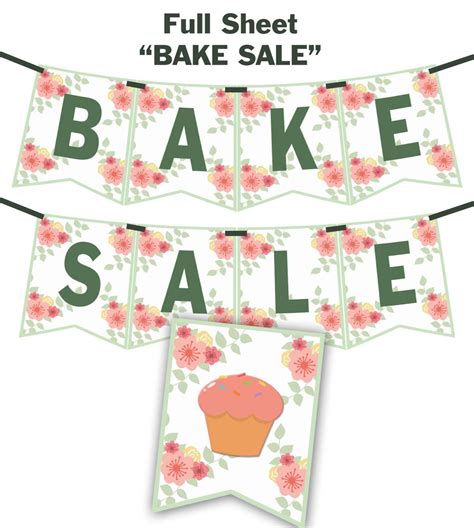 Bake Sale Sign Printable Party Banner And Decoration Etsy