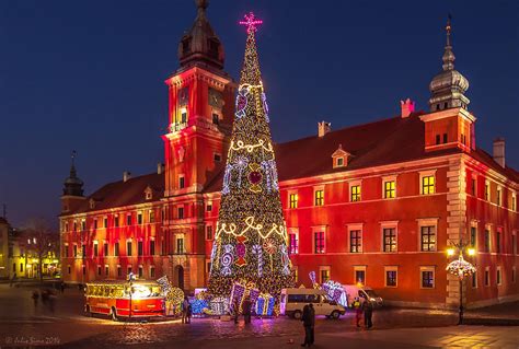 Warsaw Royal Castle Illuminated For Christmas 2014 Photograph By Julis