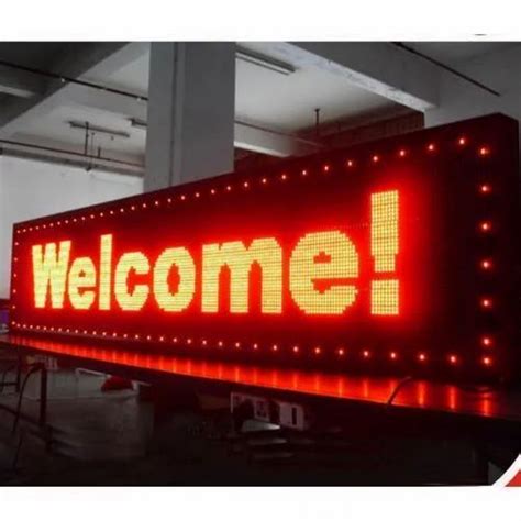 Wall Mounted Outdoor Scrolling Led Display Board Dimension 2 X 10