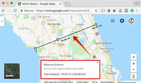 To measure the distance on the google maps distance calculator tool. How to Measure Distance and Area with Google Map/Google ...