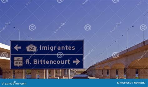 Highway Signs In Brazil Stock Image Image Of Viaduct 40369565
