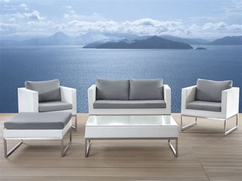 Fake Wicker Patio Furniture Outdoor Sofa Sets Weiße Terrassenmöbel