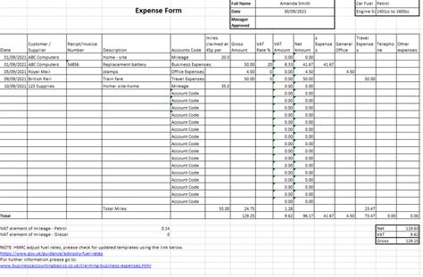 Expenses Excel Template