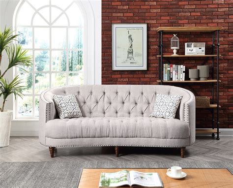 Charleston Sofa Light Gray By Glory Furniture Furniturepick