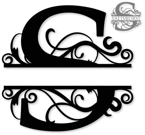 Image result for Free Split Monogram SVG | Free monogram fonts, Cricut