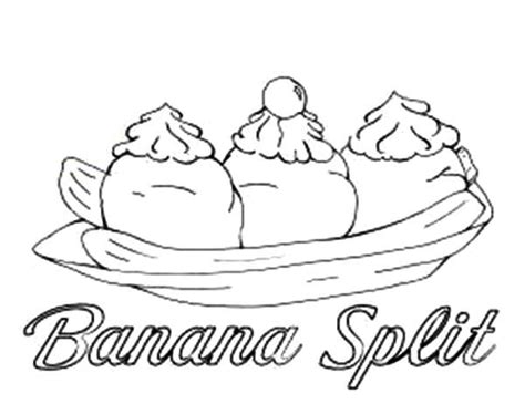 Download Banana Split Coloring Page Coloring Pages