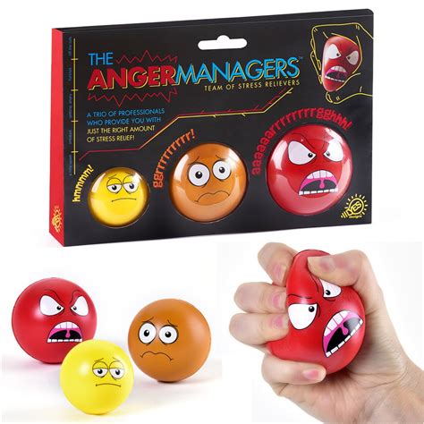 3 Pc Anger Management Balls Stress Reliever Squeeze Hand Pain Stress