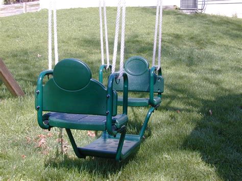 Green Glider Swings For Playsets For Double Stable Rope Interior