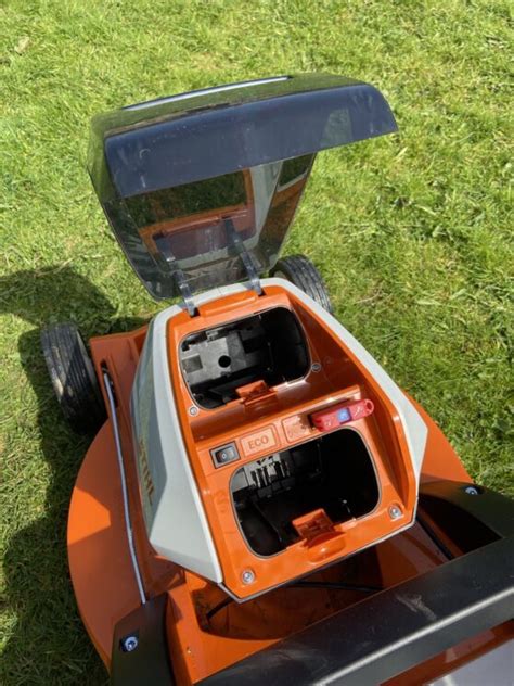 When mowing through lighter grass, the mower automatically reduces power consumption for better battery life. Review: Stihl RMA 448 TC cordless battery lawn mower with ...