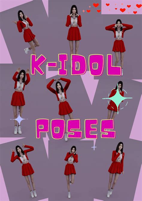 K Idol Pose Pack Sims 4 Cas Sims Cc Group Poses Sims 4 Clothing