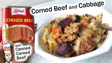 best corned beef and cabbage recipe with canned corned beef youtube