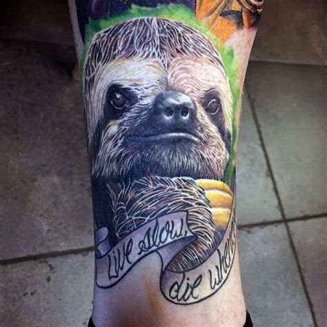 70 Sloth Tattoo Designs For Men Ink Ideas To Hang Onto