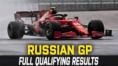 F1 2021 Russian Gp Full Qualifying Results Sochi Autodrom Youtube