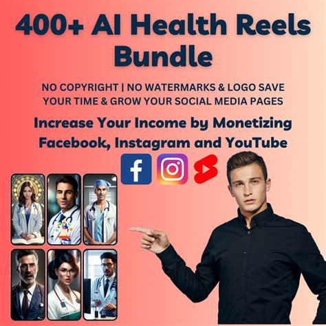 400 ai health reels bundle no watermark no copyright skill tank india