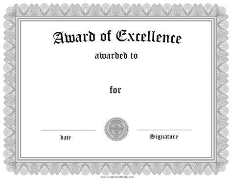 When was the first certificate of academic excellence? Free Customizable Certificate of Achievement
