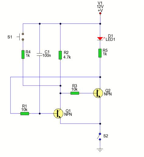 Simple Latch Switch Circuit Diagram