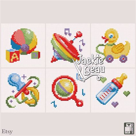 Cross Stitch Pattern Baby Toys By Jackie Beau Pdf Download In 2020