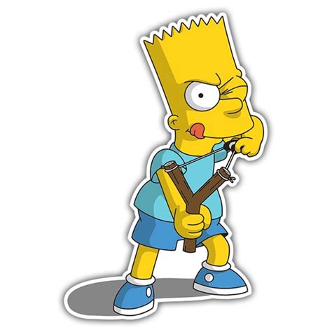 Sticker Bart Simpson With Slingshot
