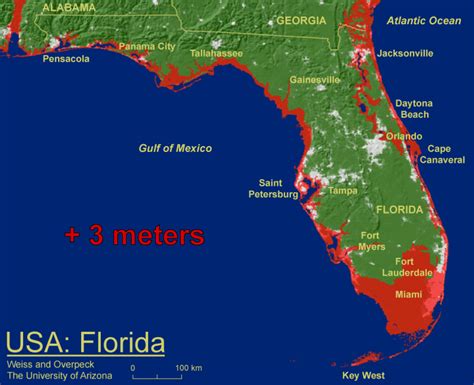 Florida Under Water Global Warming And Rising Sea Levels Tampa