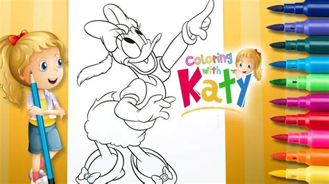 Free printable daisy duck coloring pages for kids that you can print out and color. Coloring Daisy Duck Coloring Page | Coloring with Katy (4K ...