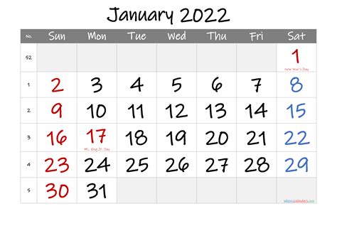 January 2022 Free Printable Calendar-Template No.if22m25