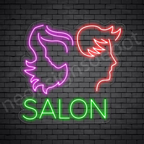 Hair Salon Neon Sign Men And Women Salon Neon Signs Depot