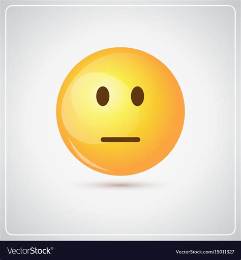 Yellow Cartoon Face Sad Negative People Emotion Vector Image