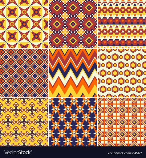 Pattern Set Royalty Free Vector Image Vectorstock