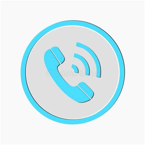 Phone Call Vector Icon Style Is Flat Rounded Symbol Blue Color