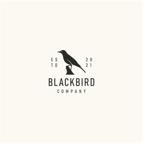 Black Bird Logo Icon Sign Symbol Design 6724671 Vector Art At Vecteezy
