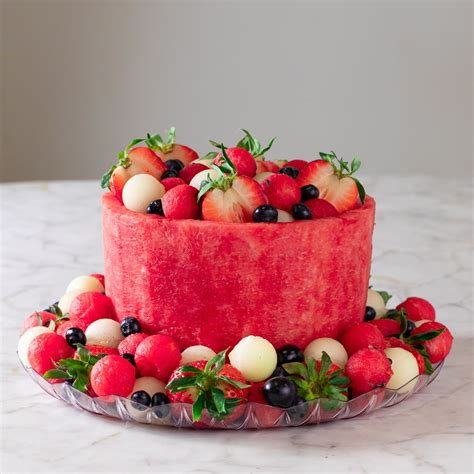 Melon Cake 1 Tier Fruit Cake Watermelon Fruit Birthday Cake Fresh