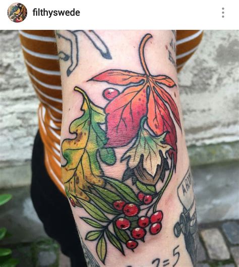 Fall Leaves Tattoo By Filthyswede Autumn Tattoo Body