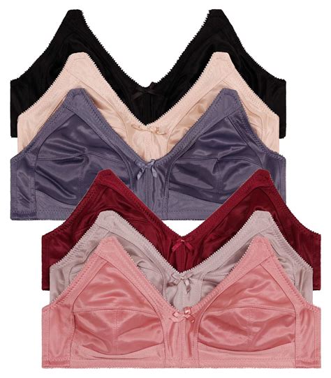 Buy 2nd Date Women S No Wire Cotton Mama Bra Packs Of 6 Various Styles At