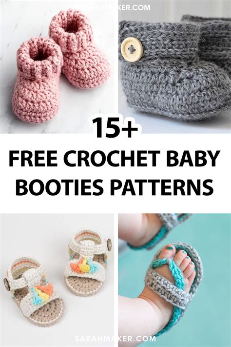 Free Crochet Baby Booties Patterns Great For Beginners Sarah Maker