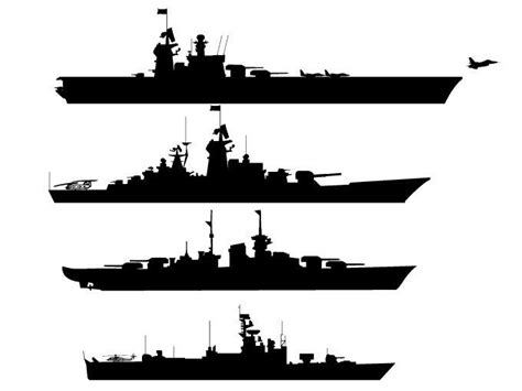 Battleship Silhouette Free Ship Silhouette Vector Free