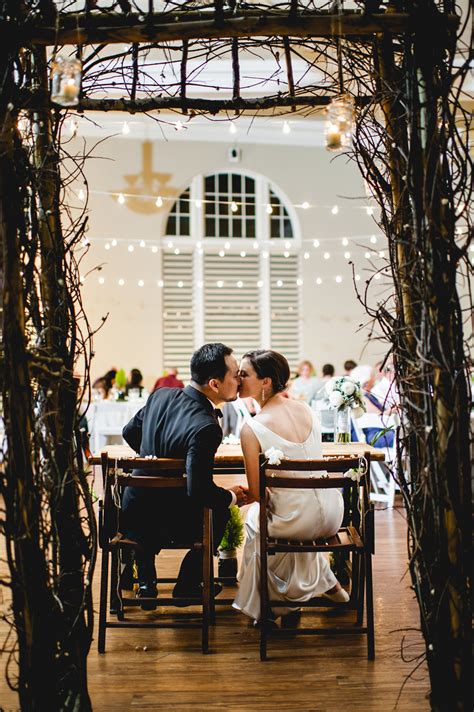 Bride And Grooms Rustic Elegant Wedding Reception Sweetheart Table