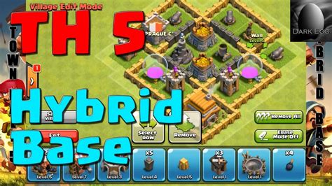 There won't be any considerable visual changes, except choose the order for the plan sorting according to the date, views or rating, don't forget to evaluate the bases. Clash of Clans: Town Hall 5 Hybrid Base (v 5.6) - YouTube