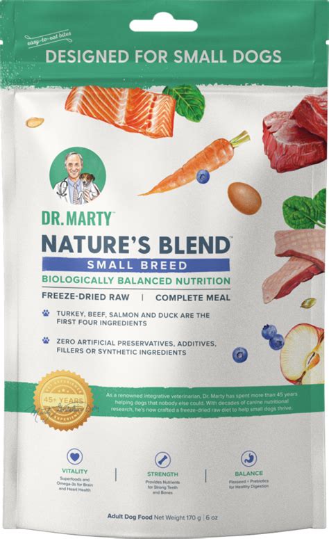 Marty pets cat food product range is also moderate in size and used to only consist of a single while dr. Dr. Marty Nature's Blend Small Breed Freeze Dried Raw Dog ...
