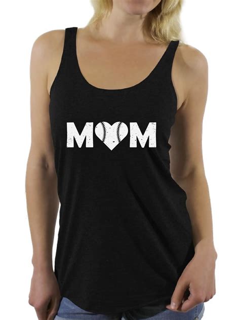 Awkward Styles Women S Baseball Mom Heart Graphic Racerback Tank Tops