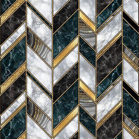 Seamless Abstract Art Deco Background Modern Mosaic Inlay Creative