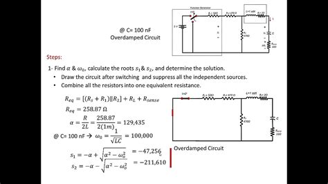 Example How To Solve For The Step Response Of Series Rlc Circuit
