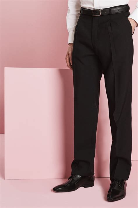 Essentials Unhemmed One Front Pleat Office Trousers Simon Jersey