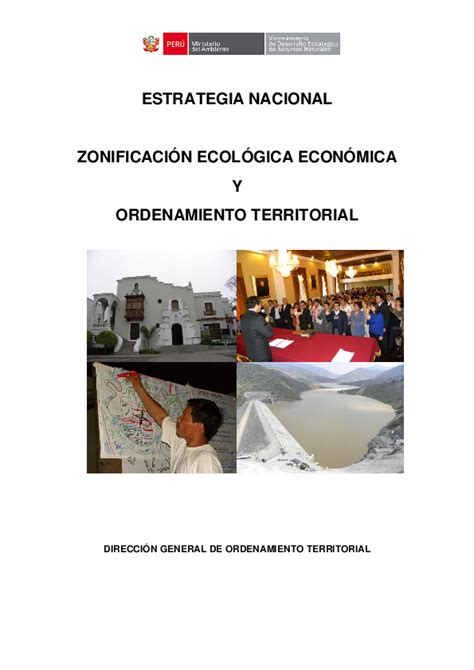 Pdf Estrategia Nacional ZonificaciÓn EcolÓgica EconÓmica Y