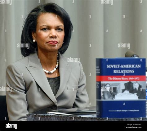 Secretary Of State Condoleezza Rice Participates In A Conference Titled