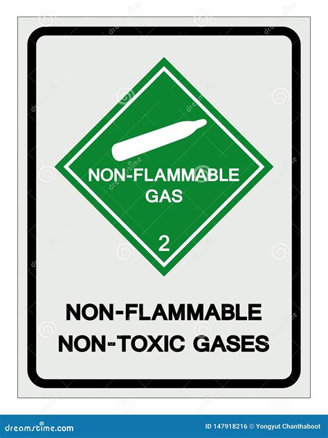 Non Flammable Non Toxic Gases Symbol Sign Vector Illustration Isolate
