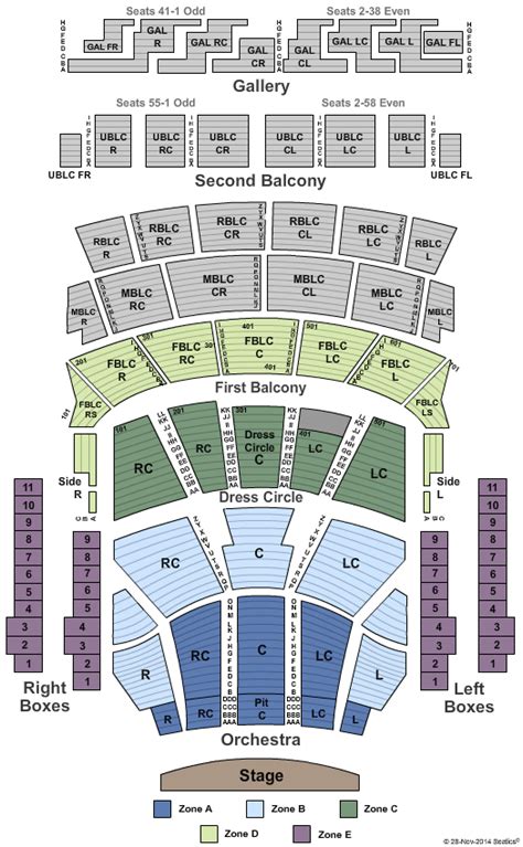 Seating Chart Chicago Theater